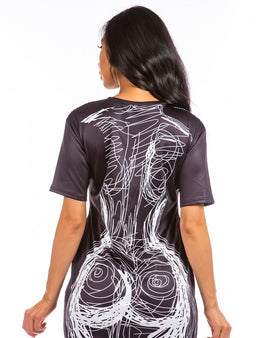 SEXY GRAPHIC T-SHIRT DRESS