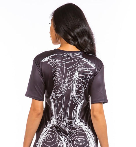 SEXY GRAPHIC T-SHIRT DRESS