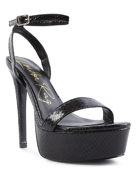 Queen Bee Rhinestone Heeled Sandals