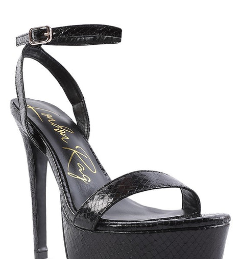 Queen Bee Rhinestone Heeled Sandals