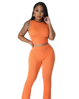 FASHION WOMEN TWO PIECE PANTS SET