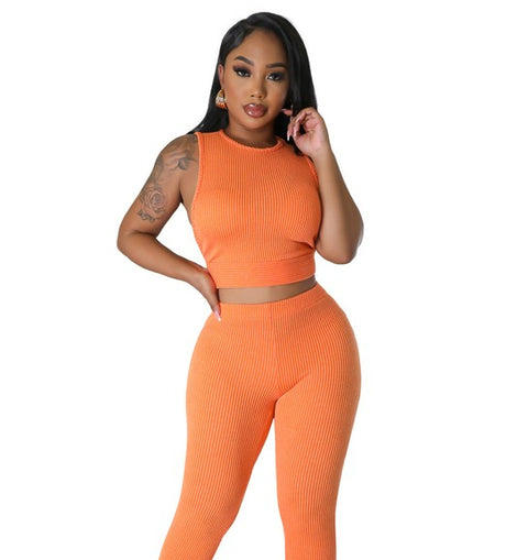 FASHION WOMEN TWO PIECE PANTS SET
