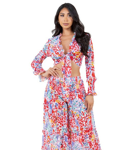 WOMEN FASHION SUMMER PANTS SET