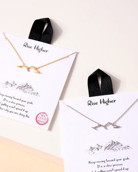 Mountain Charm Gold Dip Necklace