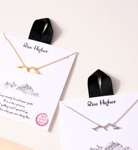 Mountain Charm Gold Dip Necklace