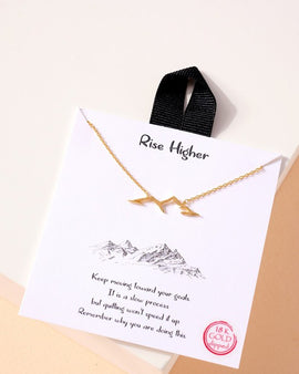 Mountain Charm Gold Dip Necklace