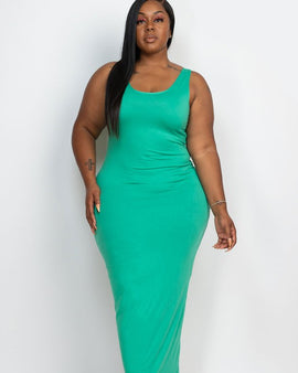 Plus Size Sleeveless Basic Maxi Dress