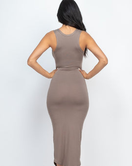 Split Neck Tank Dress