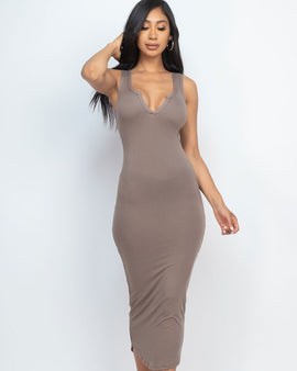 Split Neck Tank Dress