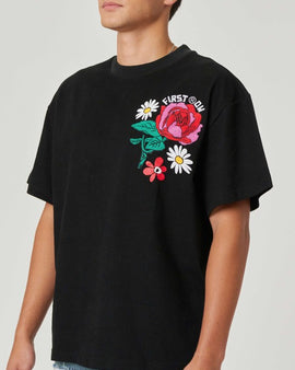 FLOWER EMBO/PUFF TEE