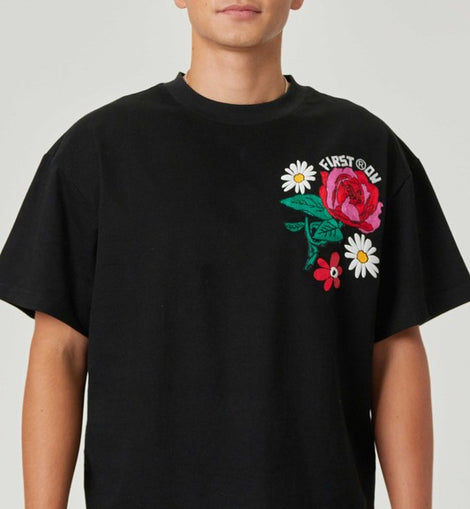 FLOWER EMBO/PUFF TEE