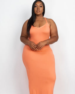 Plus Size Racer Back Maxi Dress