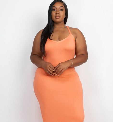 Plus Size Racer Back Maxi Dress