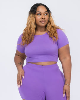 Slide Crop Top & Biker Shorts Set