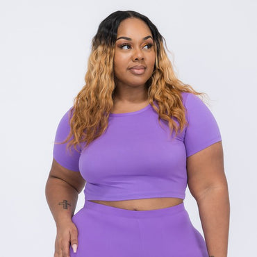 Slide Crop Top & Biker Shorts Set