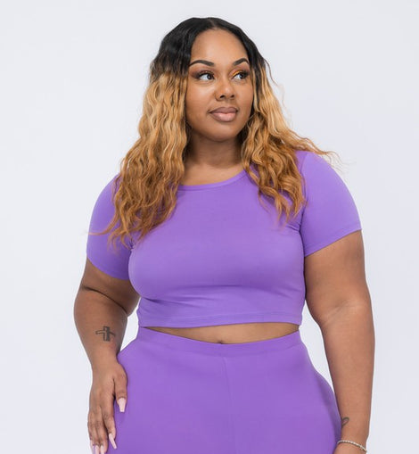 Slide Crop Top & Biker Shorts Set
