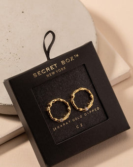 Textured Circle Stud Earrings