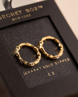 Textured Circle Stud Earrings
