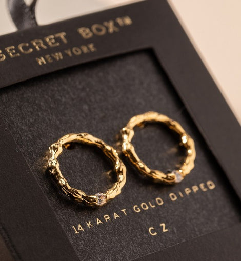 Textured Circle Stud Earrings