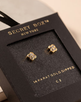 Mini Quatrefoil Stud Earrings