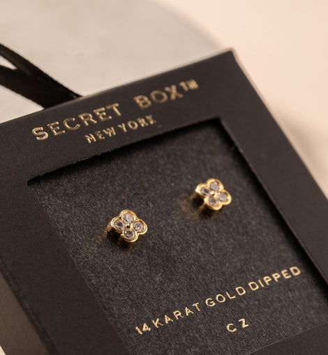 Mini Quatrefoil Stud Earrings