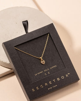 Mini Heart Lock Charm Necklace