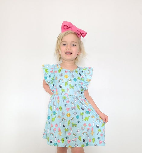 Retro Kid Girls Dress