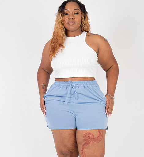 Plus Size French Terry Shorts