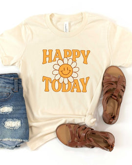 Happy Today Flower Youth Graphic Tee