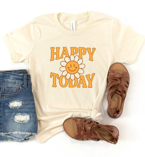 Happy Today Flower Youth Graphic Tee