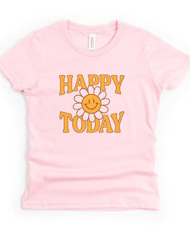 Happy Today Flower Youth Graphic Tee