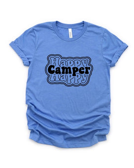 Happy Camper Stacked Youth Graphic Tee