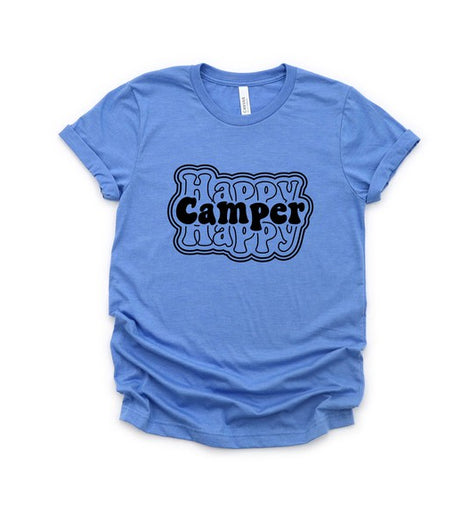 Happy Camper Stacked Youth Graphic Tee