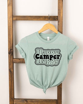 Happy Camper Stacked Youth Graphic Tee