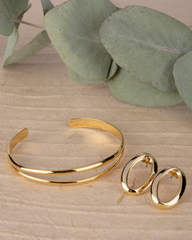 Oval ring and bracelet set